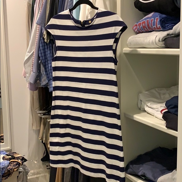 Mark D. Sikes blue and white striped minidress - Picture 1 of 3
